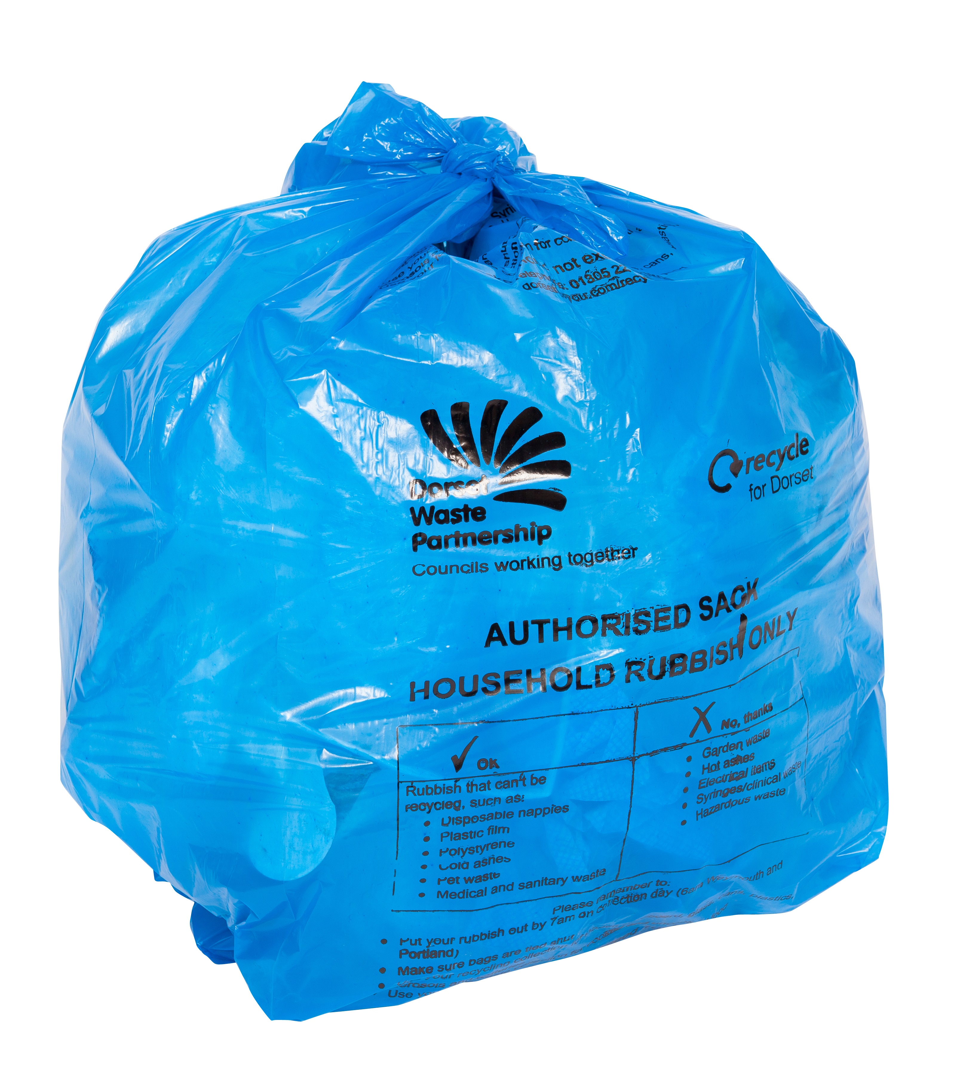 Recycle for Dorset bin - Blue bag for rubbish