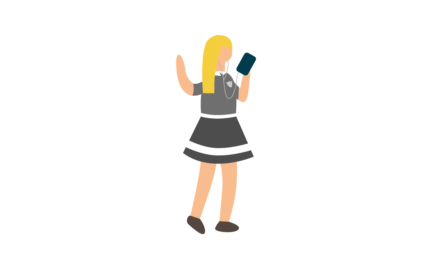 EHCP girl with ipod